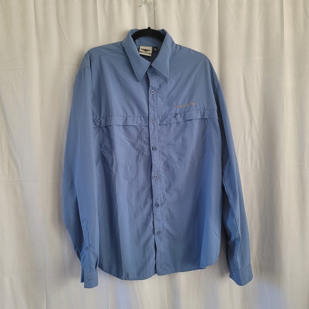 Mountain Designs Nylon Vented  Hunting Fishing Shirt Blue XXL